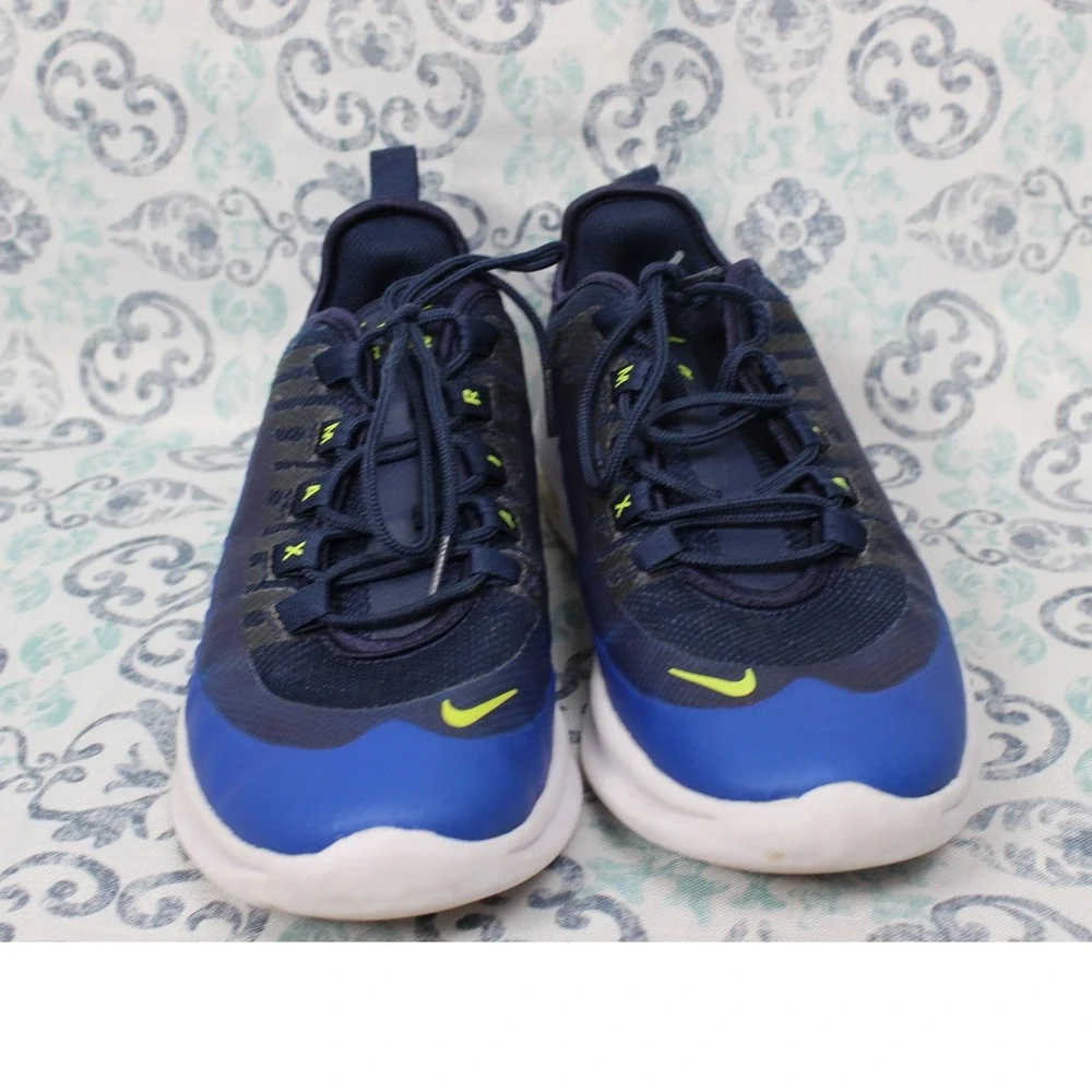 Nike Air Max Axis Running Shoes Blue Neon Athletic Sneakers AH5222-404 6.5Y‎